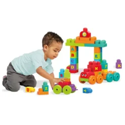 Mega Bloks 60 Pieces First Builders Alphabet Train Set