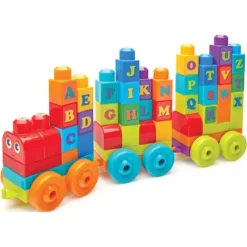 Mega Bloks 60 Pieces First Builders Alphabet Train Set