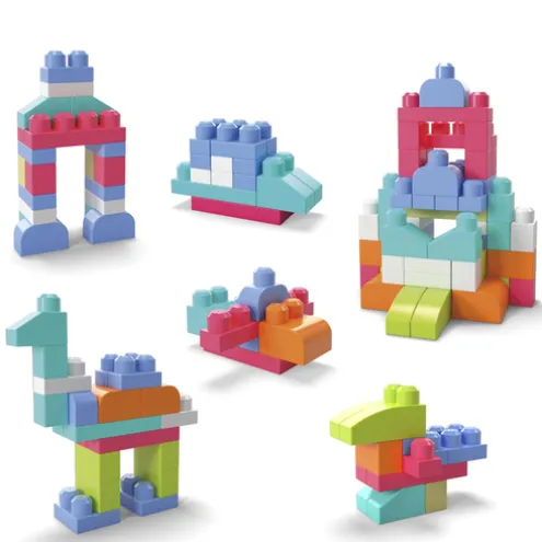 Mega Bloks Pink First Builders Big Building Bag 60 Pieces