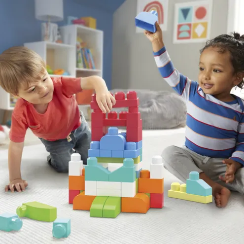 Mega Bloks Pink First Builders Big Building Bag 60 Pieces