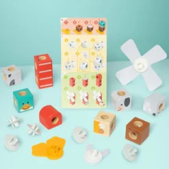 Melissa & Doug Blockables Farm Friends Wooden Block Playset