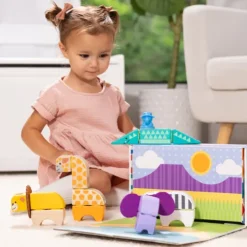 Melissa & Doug Blockables Safari Wooden Block Playset