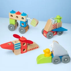 Melissa & Doug Blockables Vehicles Wooden Block Playset