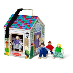 Melissa & Doug Doorbell house Wooden Dollhouse Playset