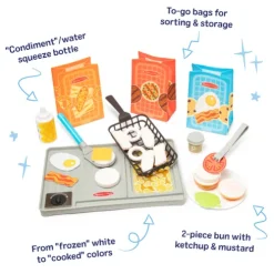 Melissa & Doug Flip and Fry Grill Wooden Roleplay Set