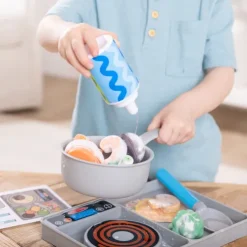 Melissa & Doug Simmer and Stir Stove-Top Wooden Roleplay Set