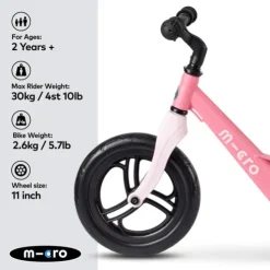 Micro 11 Inch Balance Bike Lite Pink