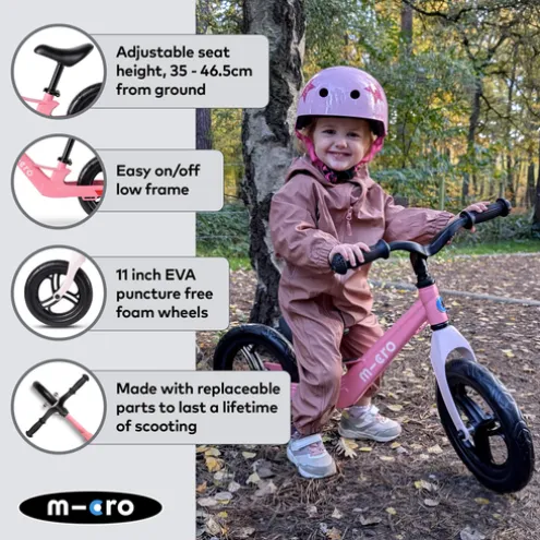 Micro 11 Inch Balance Bike Lite Pink