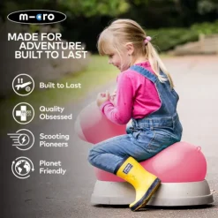 Micro 2in1 Inflatable Space Hopper Ride On Pink