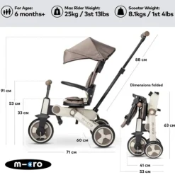 Micro 7 Stage Flexi Trike Brown