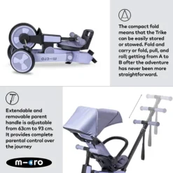 Micro 7 Stage Flexi Trike Purple