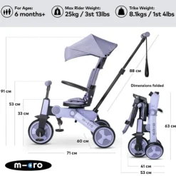 Micro 7 Stage Flexi Trike Purple