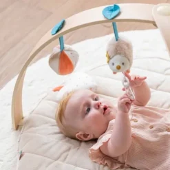 Nattou Mila, Zoe And Lana Playmat with Wooden Arches