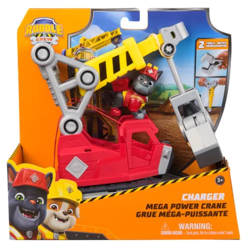 Paw Patrol Charger Mega Power Crane Vehicle Rubble & Crew