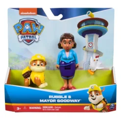 Paw Patrol Rubble and Mayor Goodway Figures
