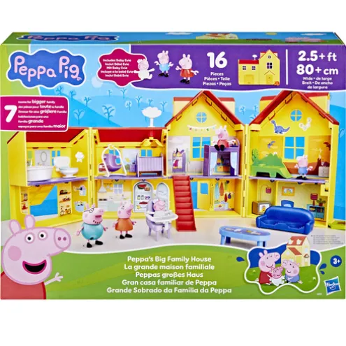 Peppa Pig Peppa's Big Family House Playset with Evie