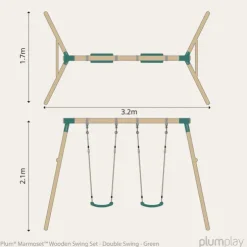 Plum Marmoset Wooden Swing Set
