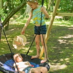 Plum Spider Monkey II Wooden Swing Set