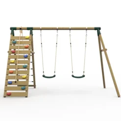 Plum Uakari Wooden Garden Swing and Climbing Frame