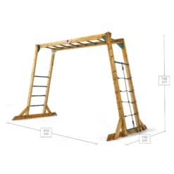 Plum Wooden Free Standing Monkey Bars