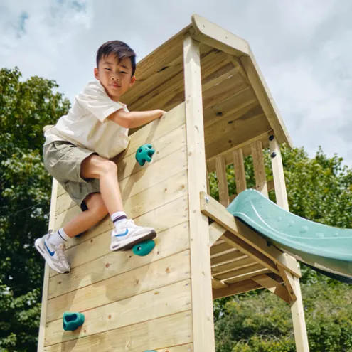 Plum Wooden Lookout Tower Playcentre and Swings