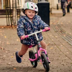 Ride-ezy Go Glo Light Up Balance Bike Pink and Silver