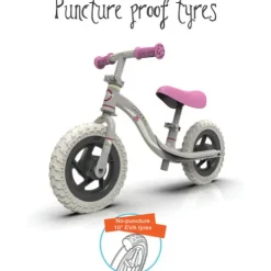 Ride-ezy 10 Inch Go Balance Bike Pink and Silver