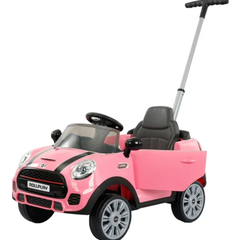 Rollplay Mini Cooper Pink Push Along Ride On Car