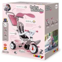 Smoby Baby Balade Plus 3-in-1 Transforming Trike Pink