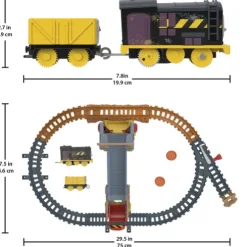 Thomas & Friends Diesel Lift & Load Construction Train Track