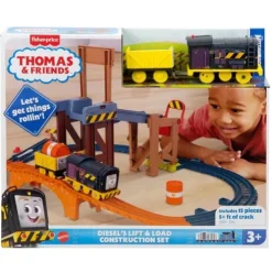 Thomas & Friends Diesel Lift & Load Construction Train Track