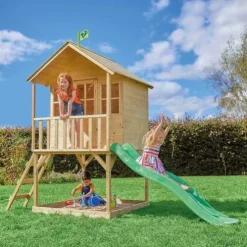 TP Hill Top Tower Wooden Playhouse with Slide