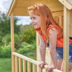 TP Hill Top Tower Wooden Playhouse with Slide