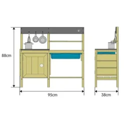 TP Junior Chef Wooden Mud Kitchen