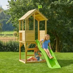 TP Wooden Treehouse with Slide