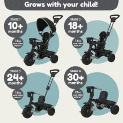 TP Zoomee 4-in-1 Deluxe Trike Grey
