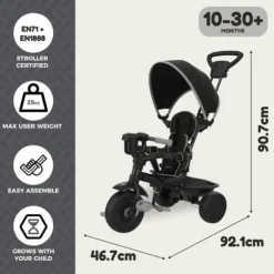 TP Zoomee 4-in-1 Deluxe Trike Grey