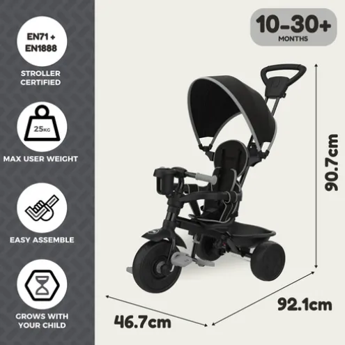 TP Zoomee 4-in-1 Deluxe Trike Grey