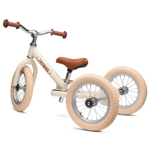 Trybike 12 Inch 2-in-1 Trike Balance Bike Cream
