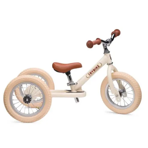 Trybike 12 Inch 2-in-1 Trike Balance Bike Cream