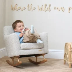 Tutti Bambini Boucle Mushroom Rocking Chair Jonah Mini Me