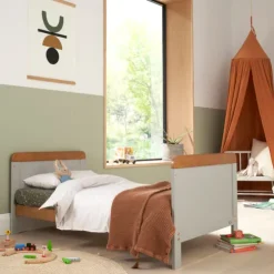 Tutti Bambini Dove Grey Cot Bed with Cot Top Changer and Mattress Rio