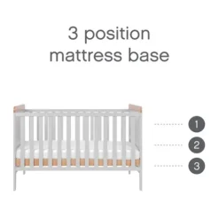 Tutti Bambini Dove Grey Cot Bed with Cot Top Changer and Mattress Rio