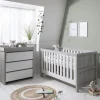 Tutti Bambini Grey Cot Bed with Chest Changer Modena