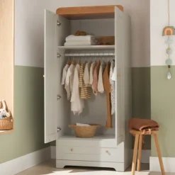 Tutti Bambini Honey Oak Cot Bed with Chest of Drawers and Wardrobe Rio