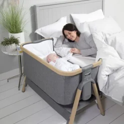 Tutti Bambini Oak Bedside Crib CoZee