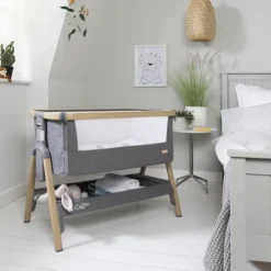 Tutti Bambini Oak Bedside Crib CoZee