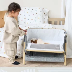 Tutti Bambini Oak Charcoal Toy Crib CoZee Mini Me