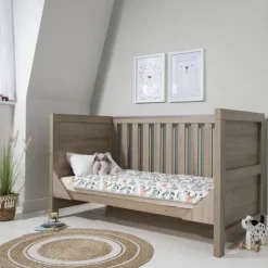 Tutti Bambini Oak Cot Bed with Chest Changer and Wardrobe Modena