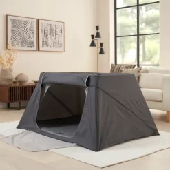 Tutti Bambini Oak Travel Cot and Nightshade CoZee Go Day and Night